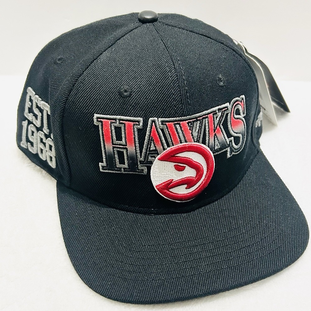 Pro‎ Standard Atlanta Hawks Wordmark Est. Snapback Hat Cap Adjustable Black NBA